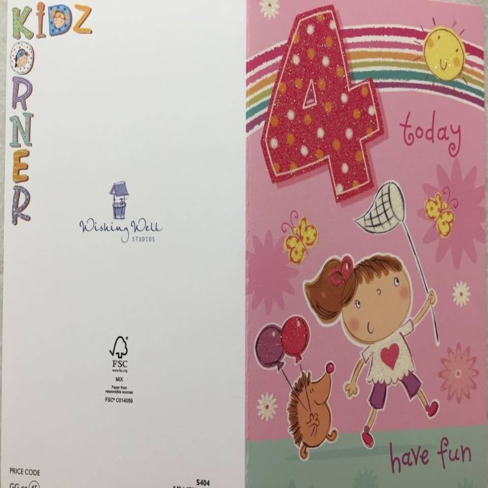 image 1 of 4 Today Birthday High Quality Nice Pink Glitter Greeting Card