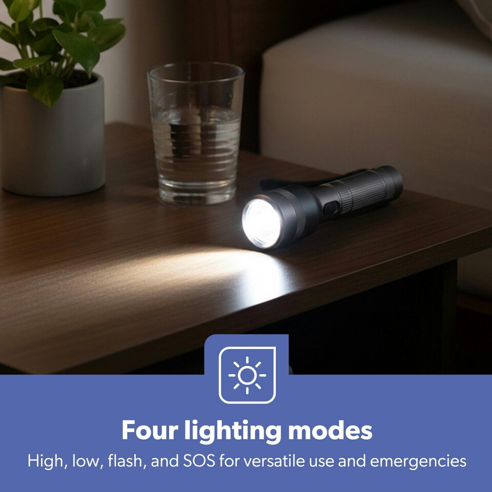 image 1 of GEEPAS Zoomable LED Flashlight, 1500 Lumen