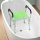 image 8 of HOMCOM Rust-Free Aluminium Bath Chair with Adjustable Height | Green | Green