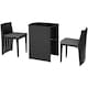 image 1 of Garden Table and Chairs Hamburg - 2 chairs, 1 dining table, bistro set | Black | black | 1