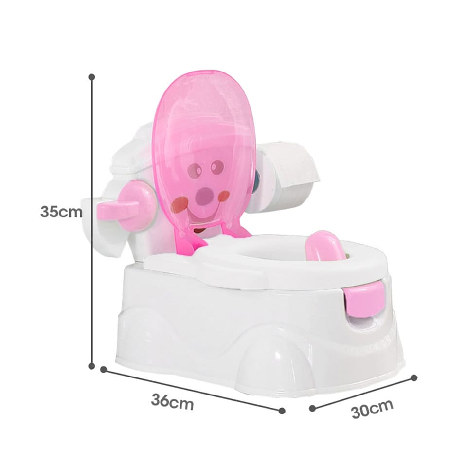 image 1 of Dekko Kids Potty Trainer Seat Plastic Non Slip Toilet Training for Toddlers | Pink | Pink