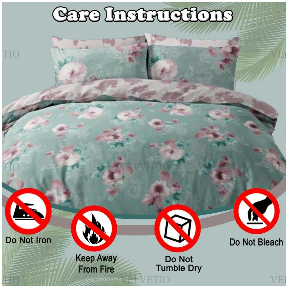 image 1 of VELVETIO Shelby Complete Duvet Cover Set with Fitted Sheet Breathable Bedding Quilt