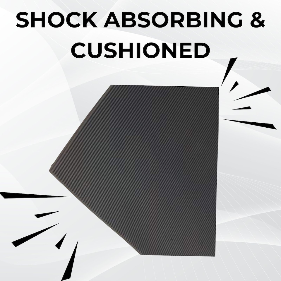 image 1 of Rubber Flooring Matting - 1m x 3m x 3mm - Fine Ribbed - Workshop Garage Shed Van Non-Slip
