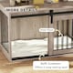 image 6 of PawHut Dog Crate Furniture with Removable Cushion for Large Dogs - Brown