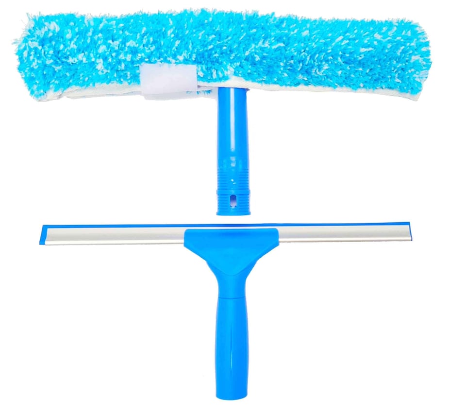 image 1 of IGADPole 14 inch(35cm) Professional Window Cleaning Set - Squeegee & Microfiber Window Scrubber