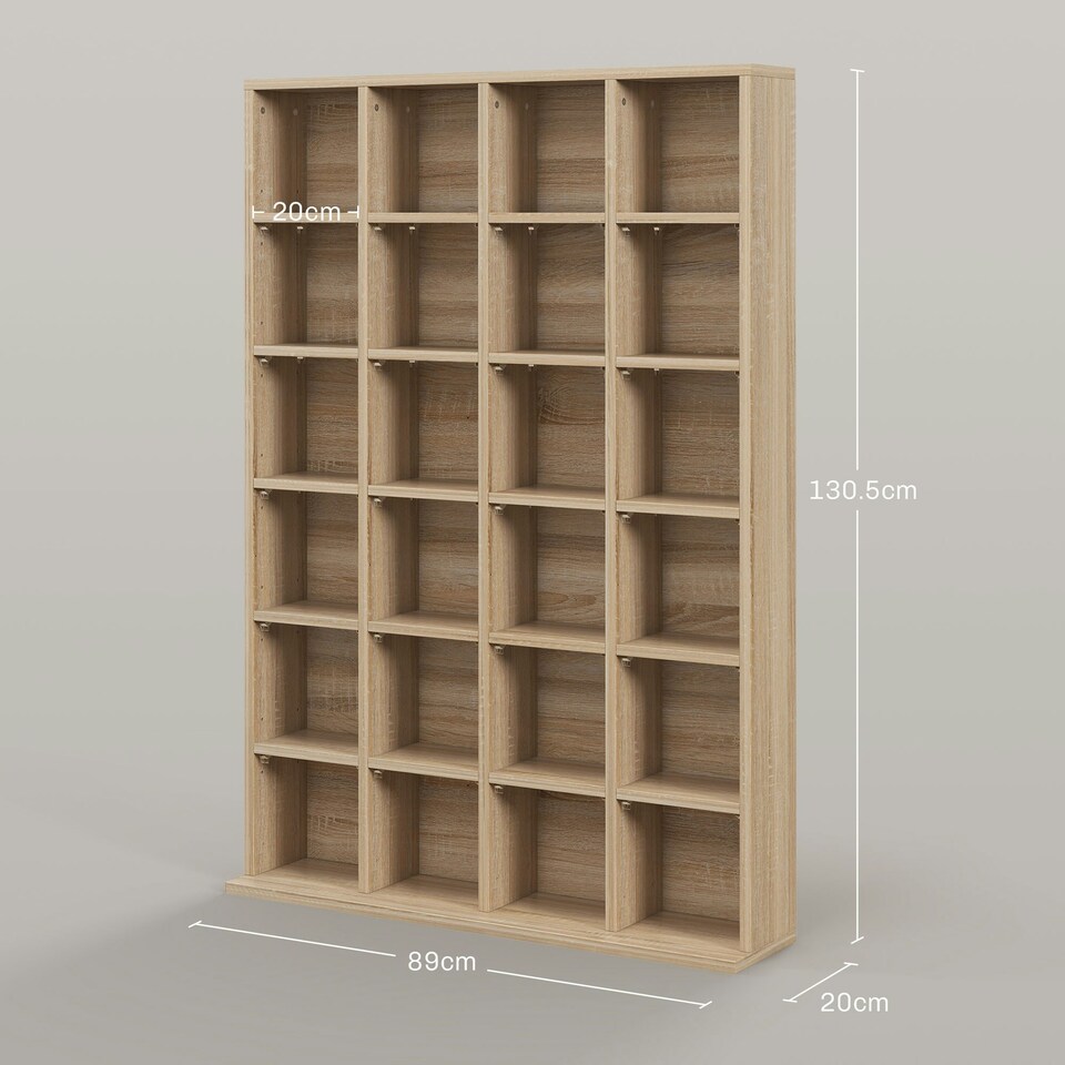 image 1 of HOMCOM DVD CD Media Storage Rack, Video Display Unit, Natural