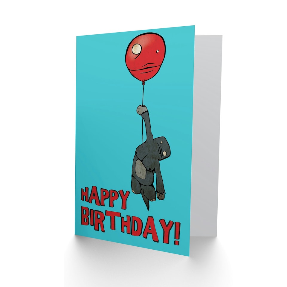 image 1 of Strange Balloon Monster Cartoon Fun Child Kids Birthday Card