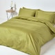 image 4 of Homescapes Olive Green Egyptian Cotton Flat Sheet 1000 Thread Count, King Green | King