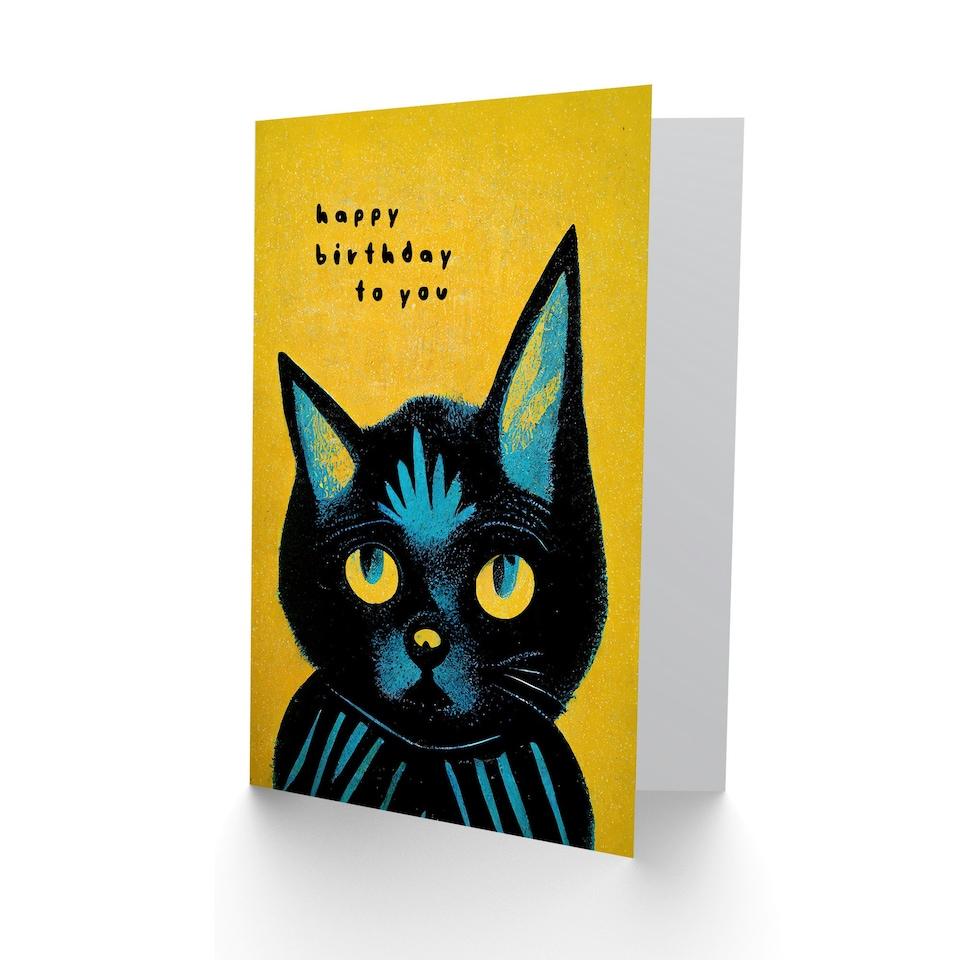 image 1 of Quirky Lover Inside Cat Him Her Birthday Card