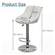 image 8 of Alivio Set of 2 Modern Chrome Adjustable Swivel Bar Stools with Footrest