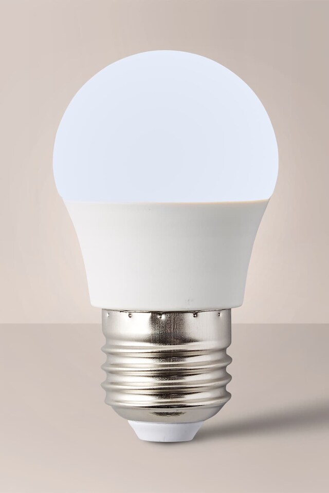 image 1 of ValueLights E27 Pack of 6 4W Globe Warm White LED Bulbs | White