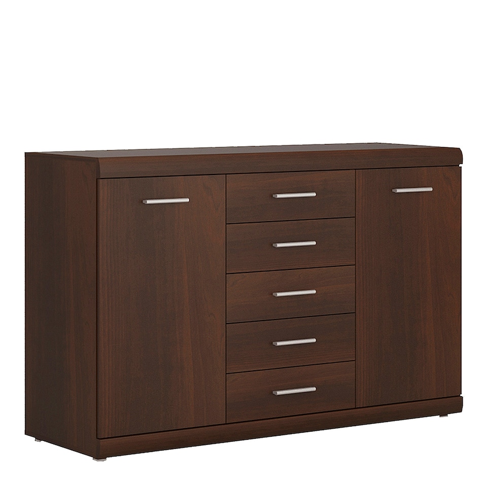 image 1 of Imperial 2 Door 5 Drawer Sideboard in Dark Mahogany Melamine