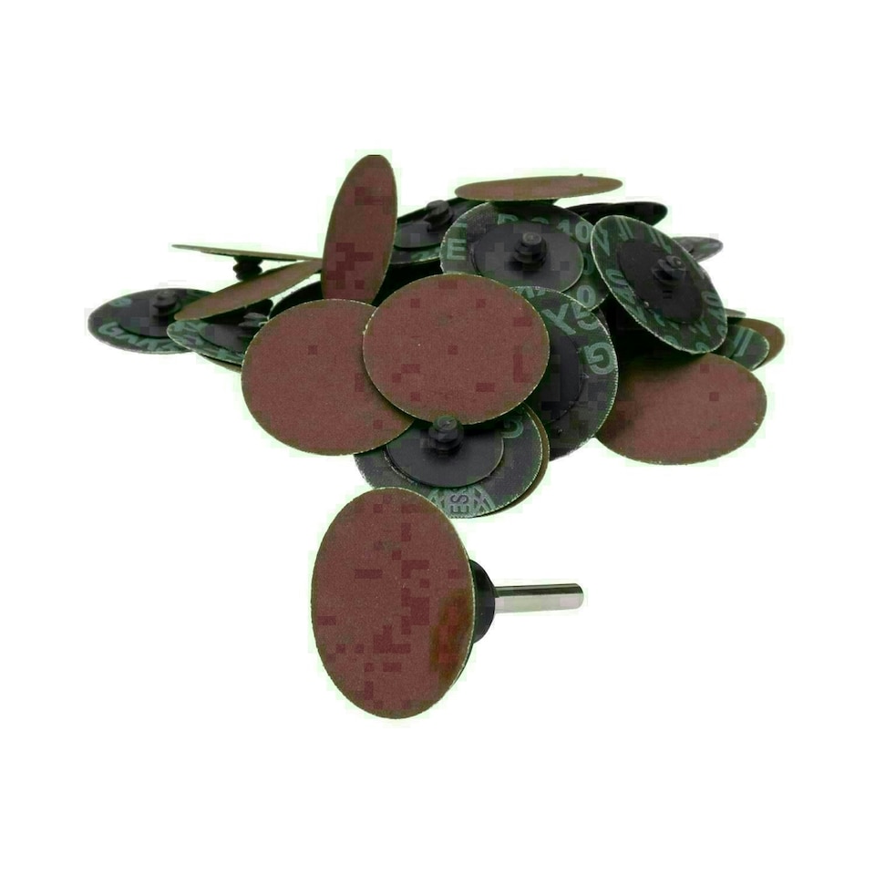 image 1 of 50mm Quick Change Rubber Backing Pad Adapter + 50pc 240 Grit Sanding Pads
