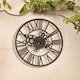 image 2 of Marco Paul 35cm Brown Skeleton Wall Clock Brown
