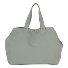 Kimood Washed Cotton Shopper Bag - Green Clay - One Size