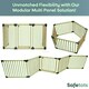 image 5 of Safetots Wooden Multi Panel Fire Surround, 88cm Deep x 160cm Wide, Natural Wood, 76cm Tall, Baby and Toddler Fire Guard, Safety Barrier for Fireplaces
