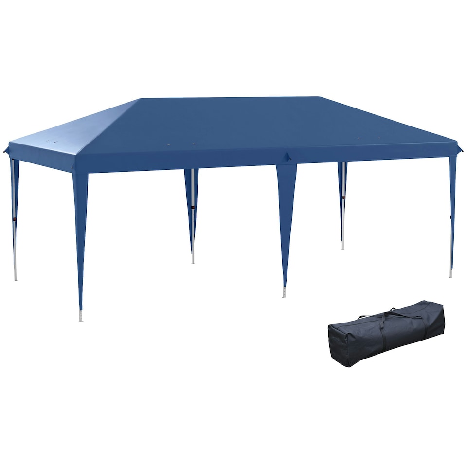 image 1 of Outsunny 6 x 3(m) Pop Up Gazebo Patio Party Event Heavy Duty Canopy Blue