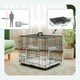 image 7 of PawHut Dog Crate with Two Doors, Tray, Soft Cushion, for Extra Small Dogs
