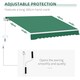 image 6 of Outsunny Garden Sun Shade Canopy Retractable Awning, 4 x 3 m, Green | Green | 1