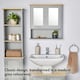 image 2 of VonHaus Shrewsbury Grey Bathroom Mirror Cabinet with Storage