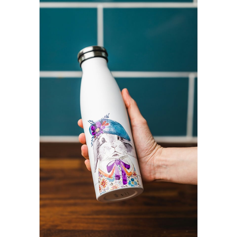 image 1 of Mikasa Water Bottle Rabbit Stainless Steel 500ml Multi | One Size