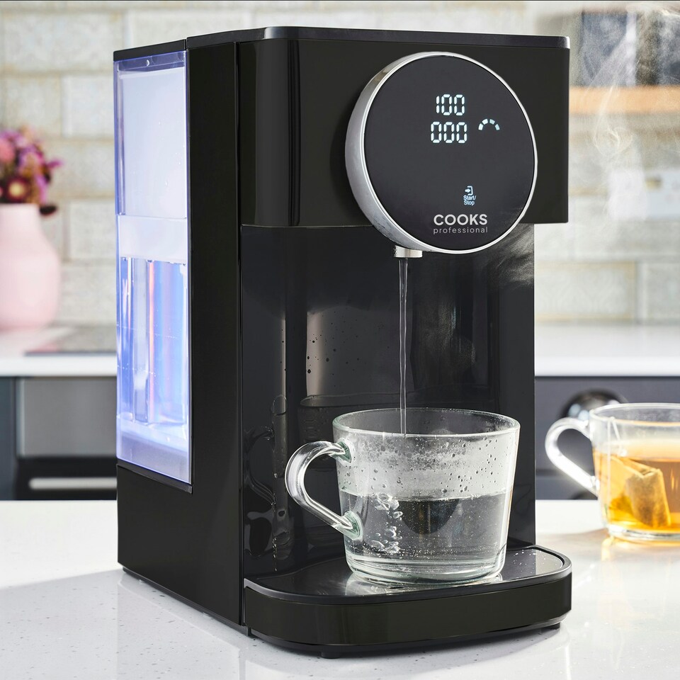 image 1 of Cooks Professional Digital Hot Water Dispenser 2600W with 4L Tank | Energy Saving Fast Boil Kettle | Black & Silver