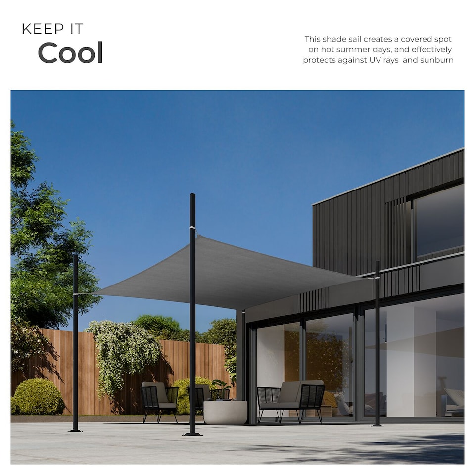 image 1 of Sun Sail Sonny, UV Protected, Water-Resistant and Anti-Tear | Grey | grey | 3 x 4 m | 1