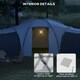 image 6 of Outsunny 6-9 Man Large Tunnel Tent with 3 Bedroom, Living Area and Porch, Stand-up Camping Tent, Portable with Bag, for Fishing Hiking Festival | Grey
