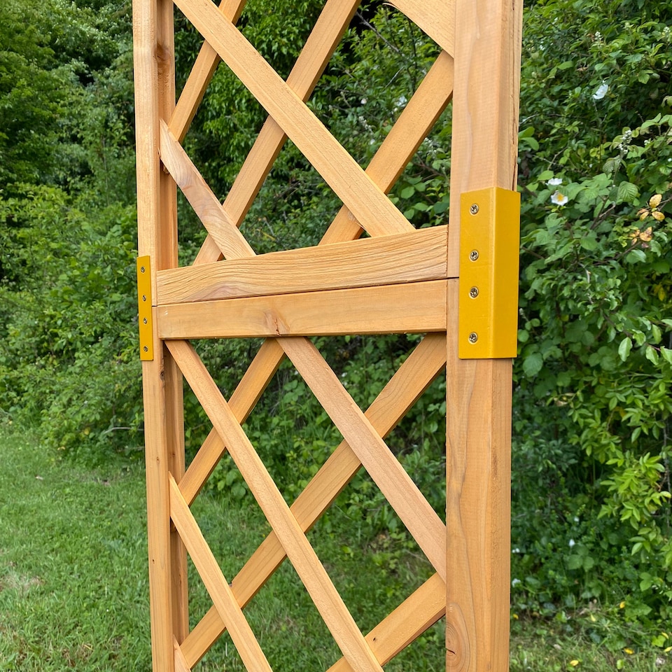 image 1 of Square Wooden Garden Trellis Planter