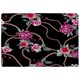 image 1 of Chain and Flowers Pattern (Rug) Black | Medium: 80x150cm