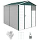 image 1 of Outsunny 9'x6' Galvanised Metal Garden Shed Tool Storage Shed for Patio Green