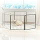 image 2 of PawHut 2 Piece Expansion Pack Dog Pen for Small Dogs, 60cm Tall, Black