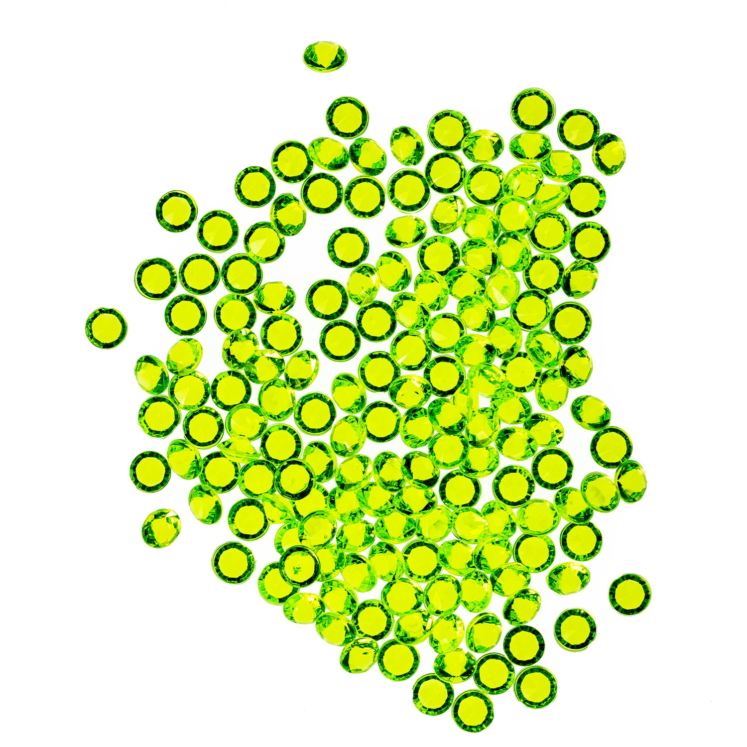 Neel Blue Acrylic Rhinestone Table Confetti, Table Scatters - 2000pcs in Lime