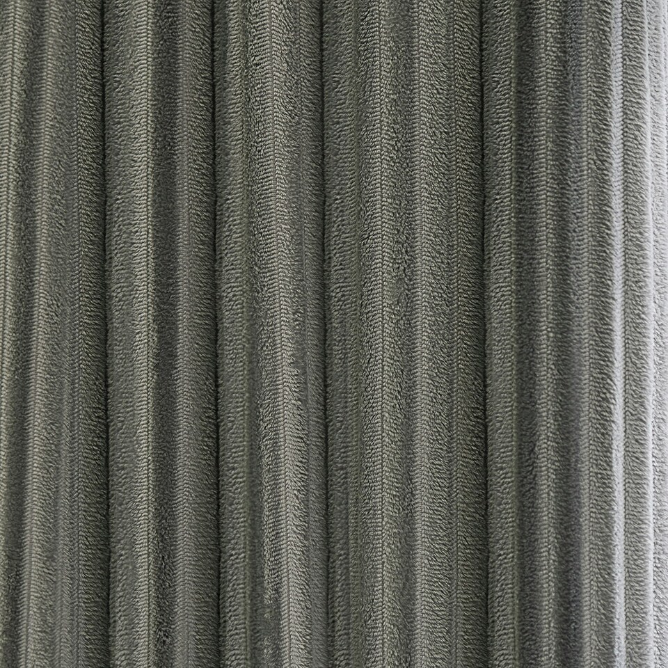 image 1 of OHS Ribbed Fleece Soft Thermal Insulated Panel Pair Eyelet Curtains, 90x90" Black