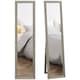image 1 of HOMCOM Rustic Full Length Mirror, 37  157 cm, Farmhouse Wall Hanging and Freestanding Floor Mirror for Living Room, Bedroom, Grey