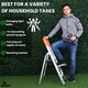 image 4 of Lightweight Step Ladders - Compact Aluminium Stepladder with Non-Slip Wide Step, Portable Silver Color - Tall Folding Ladder with Platform Silver | 3- Step 105 cm