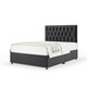 image 1 of Memory Maestro Memory Foam Graphite Plush Velvet Divan Set And Lona Headboard Small Single