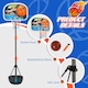 image 6 of HOMCOM 3 Pcs Kids Basketball Set w/ Hoop Ball Pump Height Fillable Base 3-8 Yrs