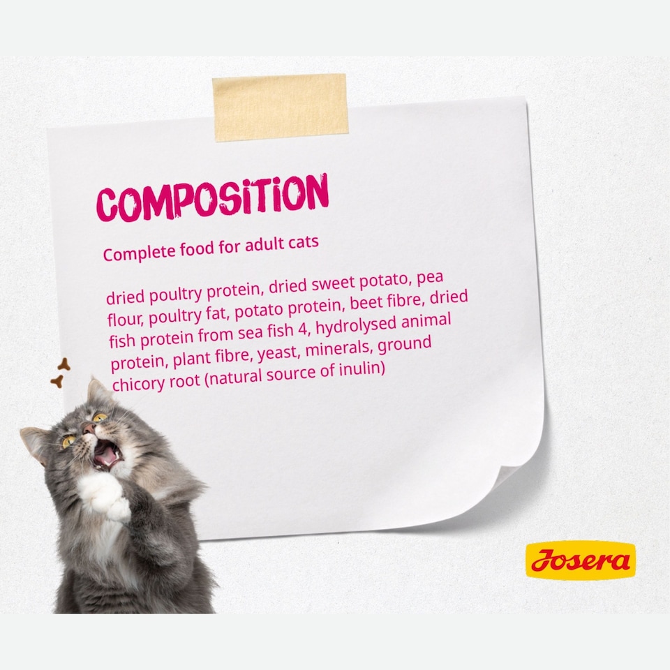 image 1 of Josera Indoor complete cat food | For sterilised or indoor adult cats | Grain-free | Lower calorie | Weight Management | Omega 3 | Urinary pH | 0.4kg
