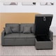image 2 of Milano 3 Seater L Shape Pullout Sofa Bed with Deep Storage Compartment & Reversible Chaise Grey