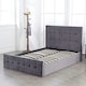 image 6 of Ottoman Storage Bed grey 4ft 6 small double velvet cushioned bedroom