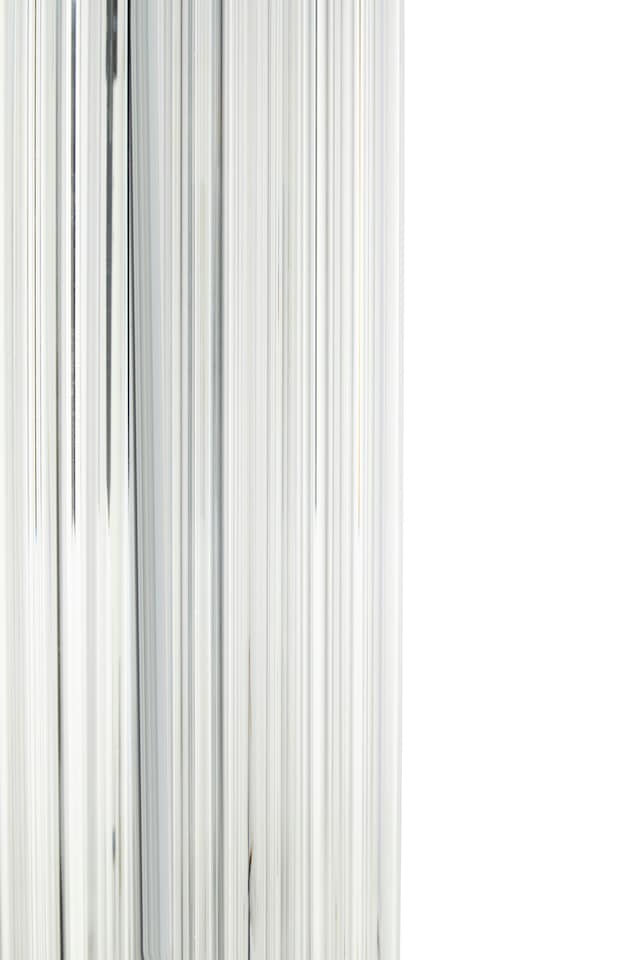 image 1 of Interiors by Premier Silver and Ivory Table Lamp, Tall Ribbed Glass Column with Silver Metal Rings, Modern Table Light | Silver