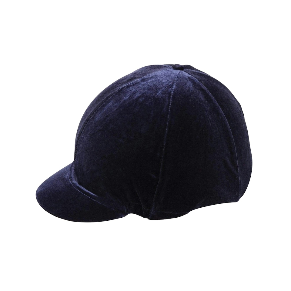 image 1 of Shires Velveteen Hat Cover - Navy - 58cm - 62cm | Blue | 58-62cm