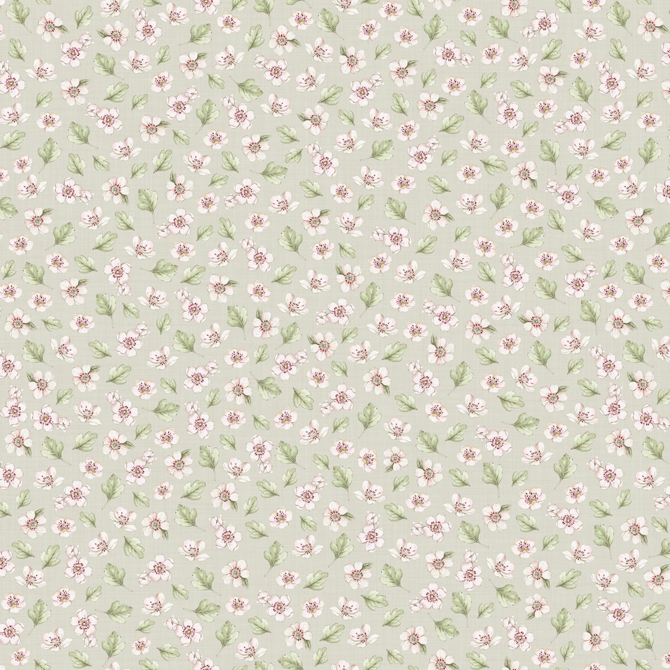 image 1 of Apple Blossom Wallpaper in Soft Sage N/A