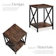 image 3 of Bedside Table Carlton - industrial style, with 2 shelves, 40.5 x 40.5 x 52.5 cm | Brown | Industrial wood dark, rustic | 40,50 x 40,50 x 52,20 cm | 1