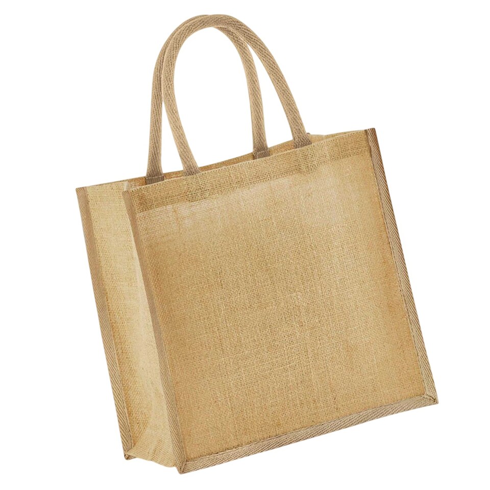 image 1 of Westford Mill Starched Jute Mini Gift Bag | Multi | Natural | 1