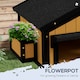 image 9 of PawHut Wooden Outdoor Cat House w/ Flower Pot, Windows, Multiple Entrances Yellow