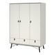 image 3 of Ry Wardrobe 3 Doors 3 Drawers in Matt White
