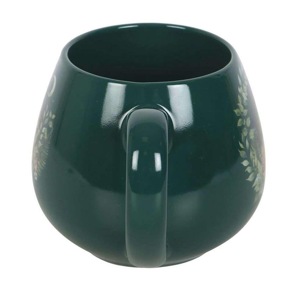 image 1 of Ceramic Green Fawn Rounded Mug Green