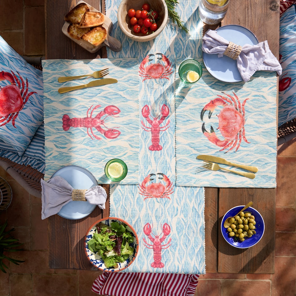 image 1 of Abersoch Indoor/Outdoor Table Runner | Multi | M | 1